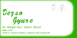 dezso gyure business card